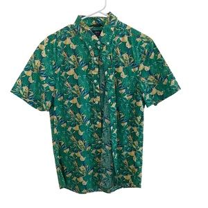 1091 men’s short sleeve tropical print shirt